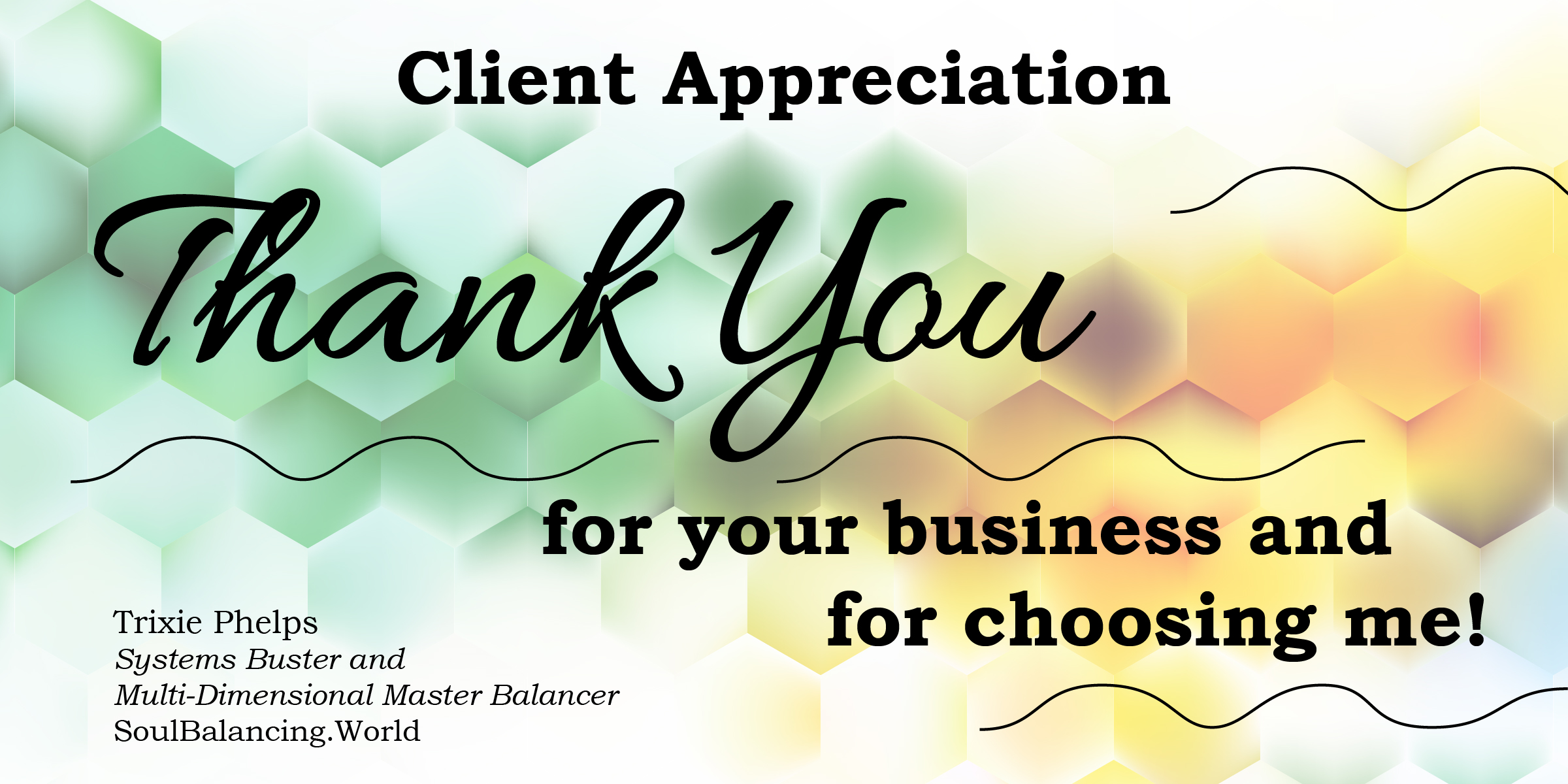 Client Appreciation Thank You Soul Balancing™